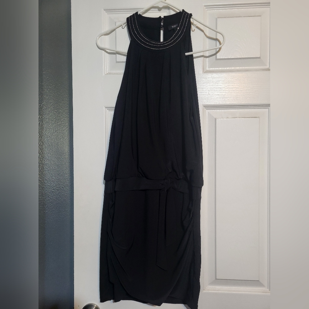White House Black Market Chic Black Backless Dress